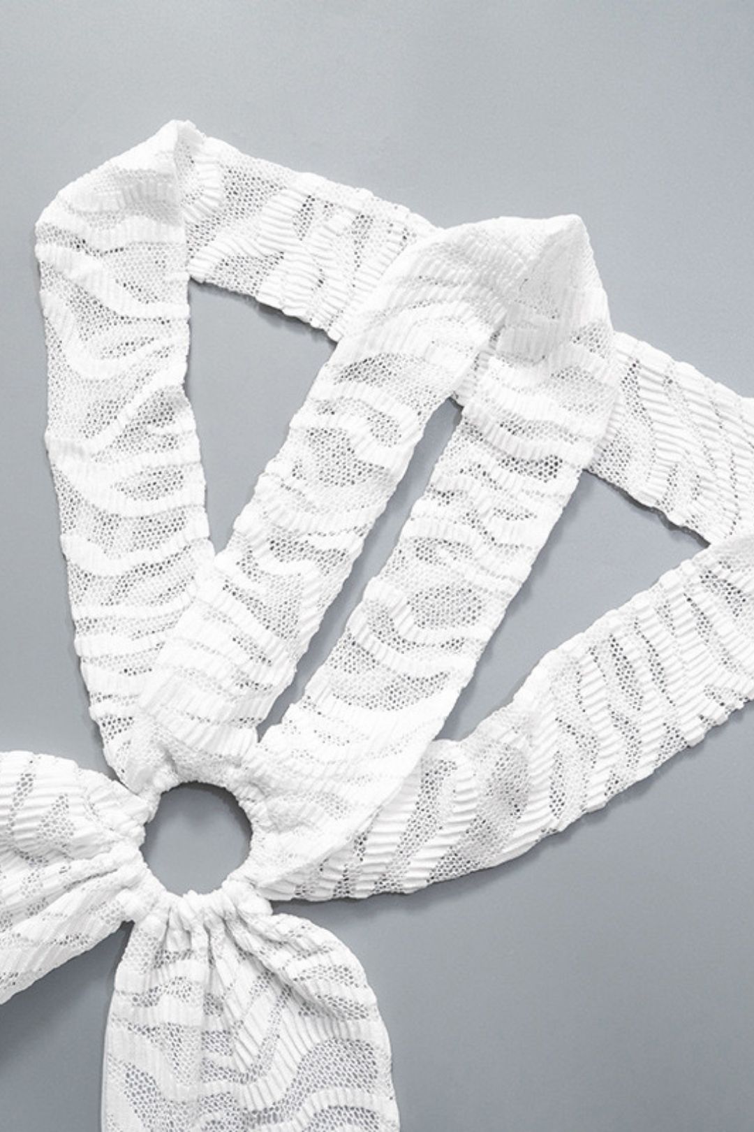 Solid Color Halter Neck Hollow Top High Waist Short Skirt Suit