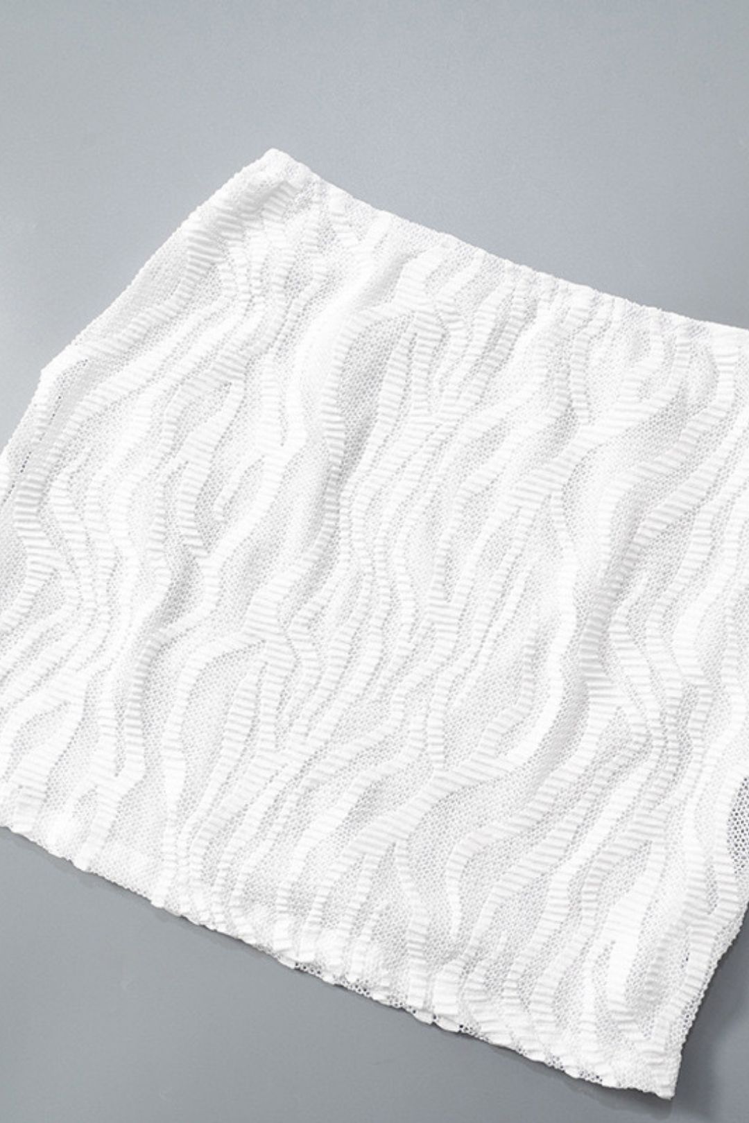 Solid Color Halter Neck Hollow Top High Waist Short Skirt Suit