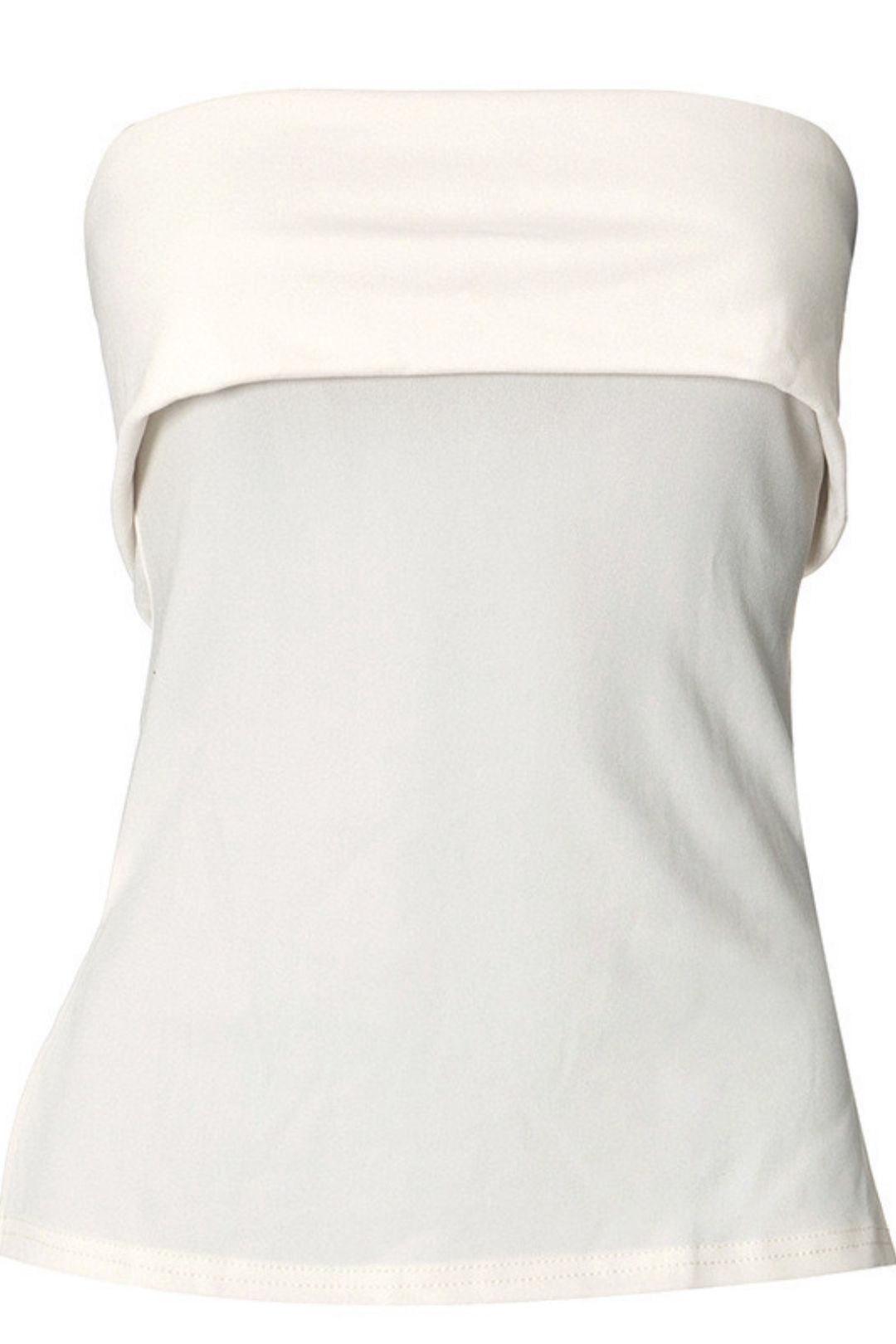 Solid Color Sleeveless Backless Wide Lapel Slit Tube Top