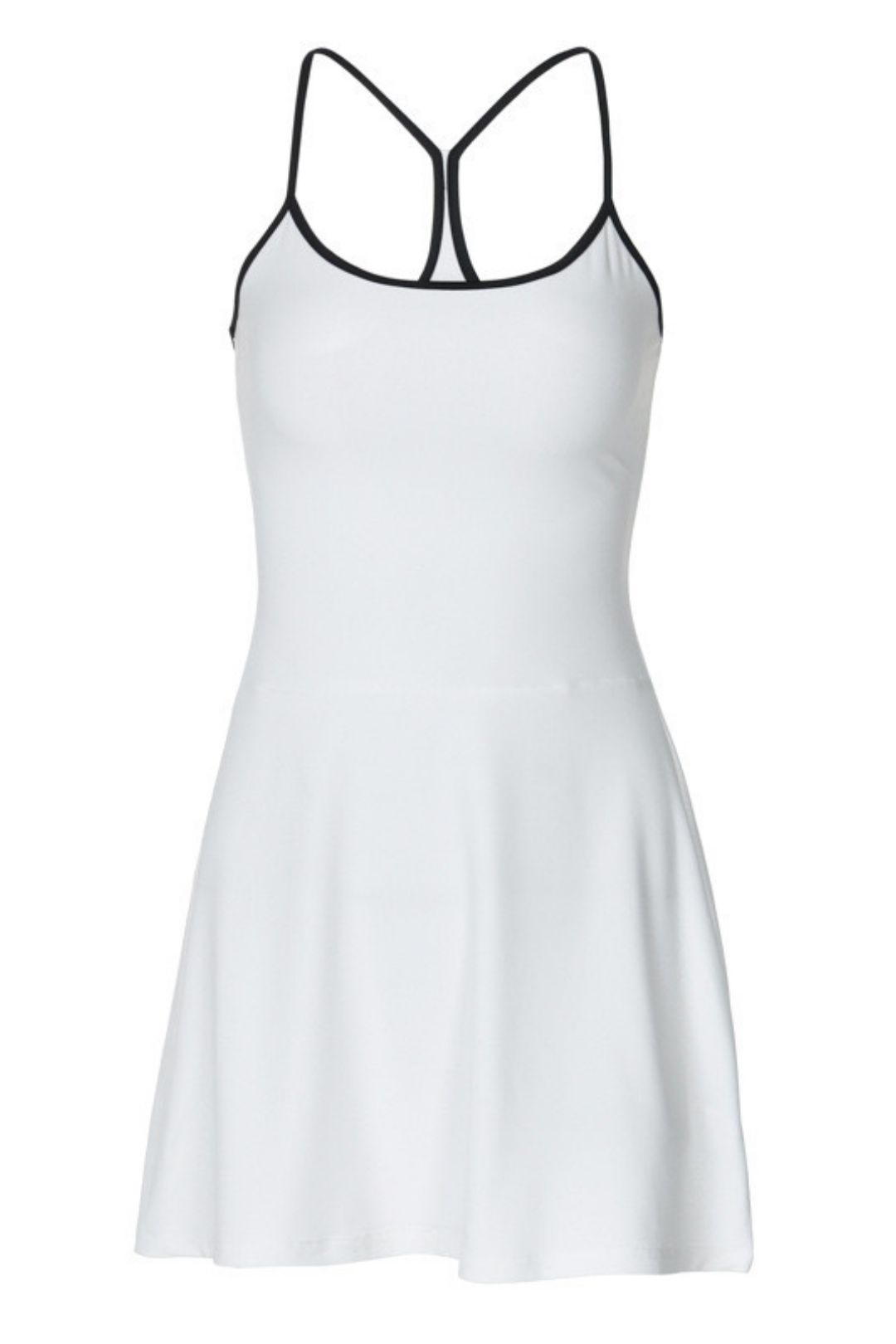 Black Thin Edge U-neck Solid Color Sweet Suspender Princess Dress