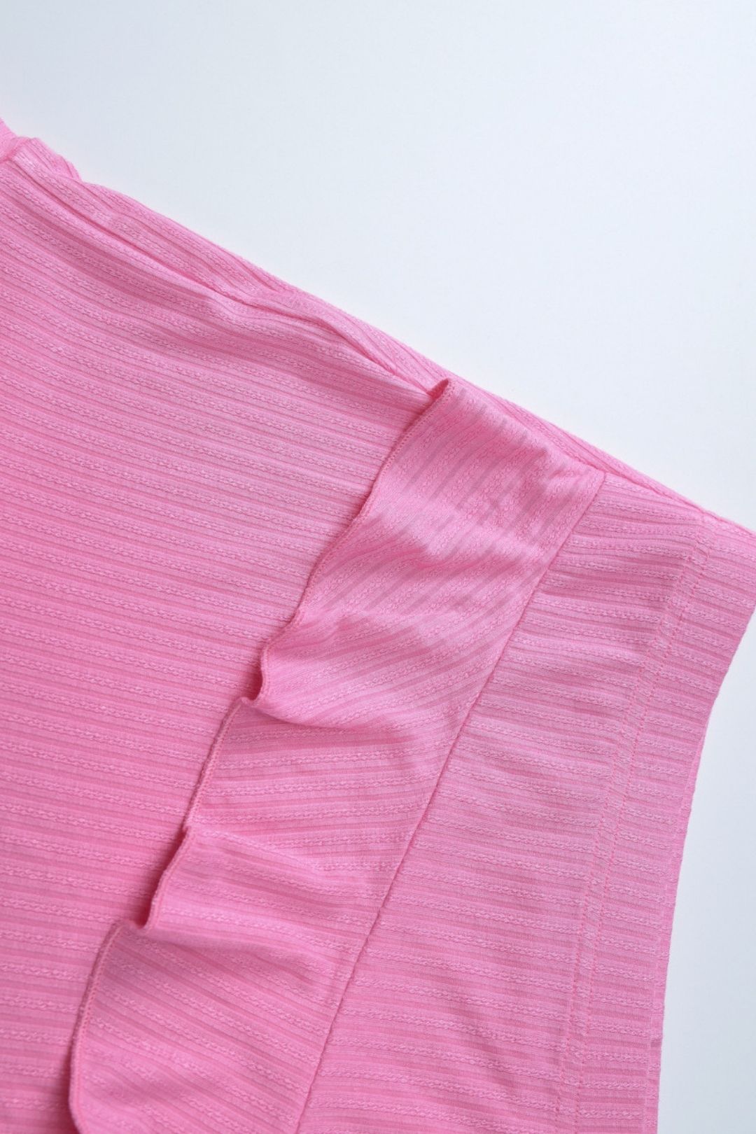 Ruffled Slit Long-sleeved Tops Sexy Ultra-short Hip-hugging Skirt Suit