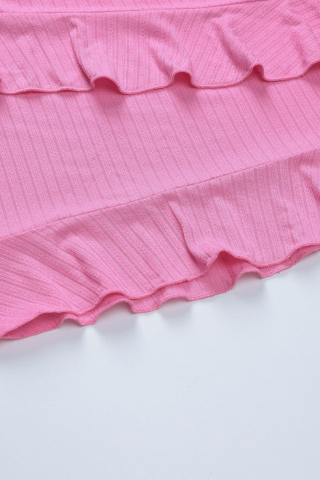 Ruffled Slit Long-sleeved Tops Sexy Ultra-short Hip-hugging Skirt Suit