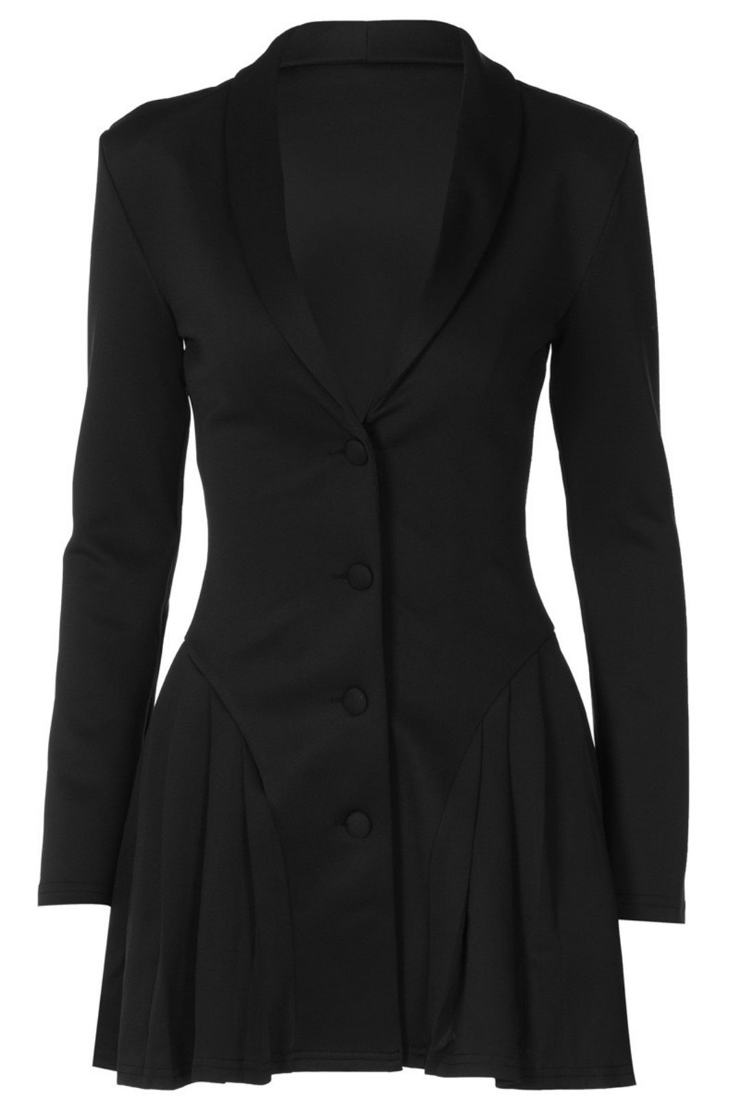 Sexy Deep V Suit Collar Cardigan Royal Style Short Ruffle Dress