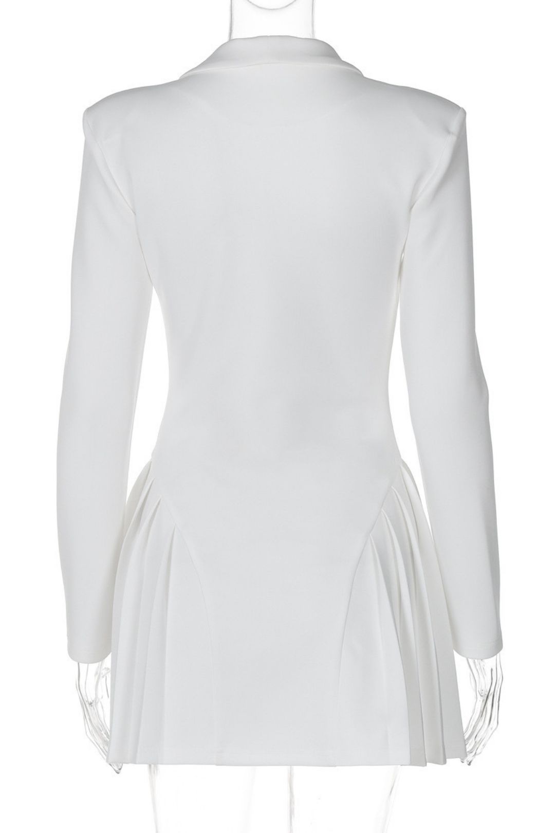 Sexy Deep V Suit Collar Cardigan Royal Style Short Ruffle Dress