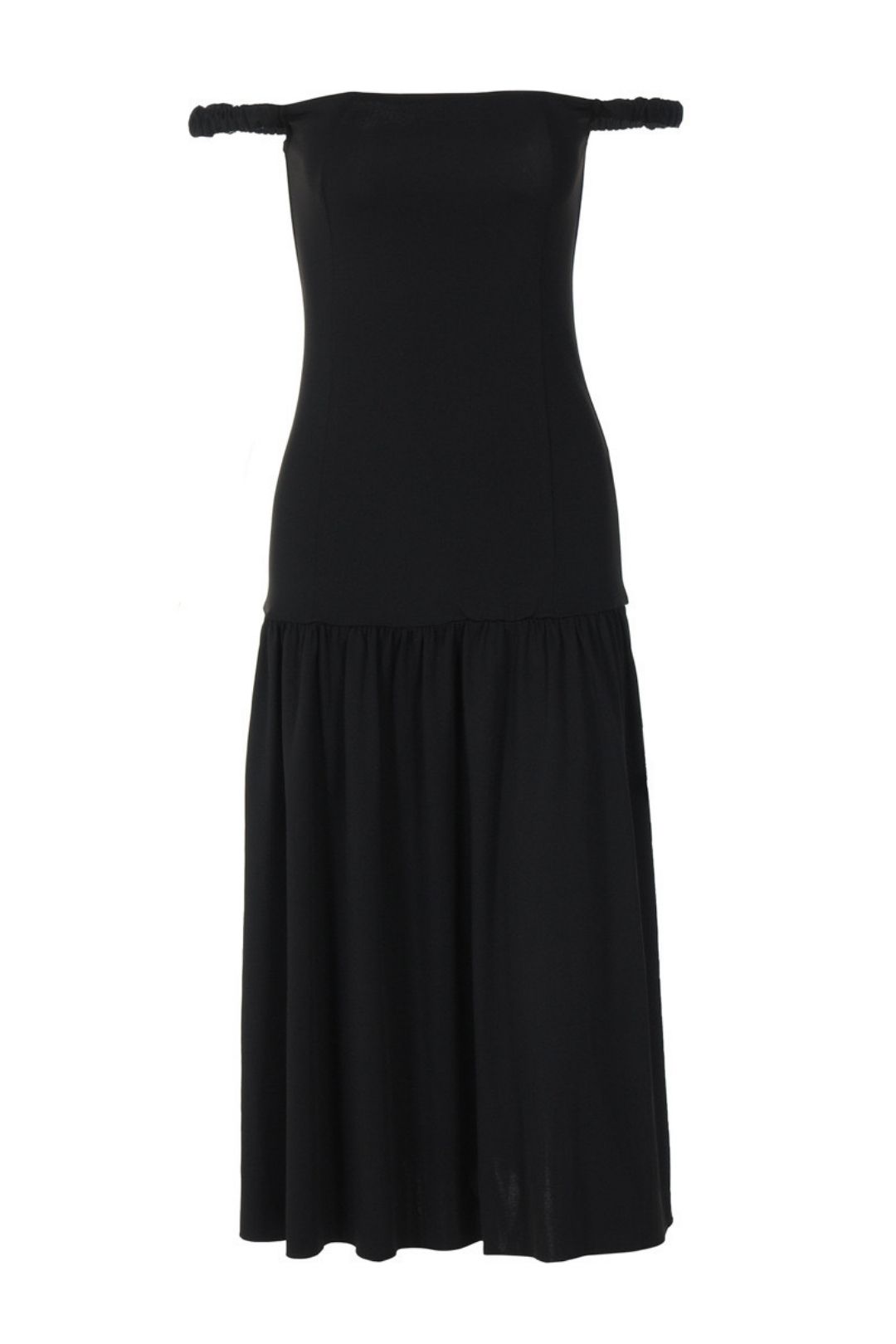 New Solid Color Fashion One-shoulder Tube Top Waist Slim Dress Dress