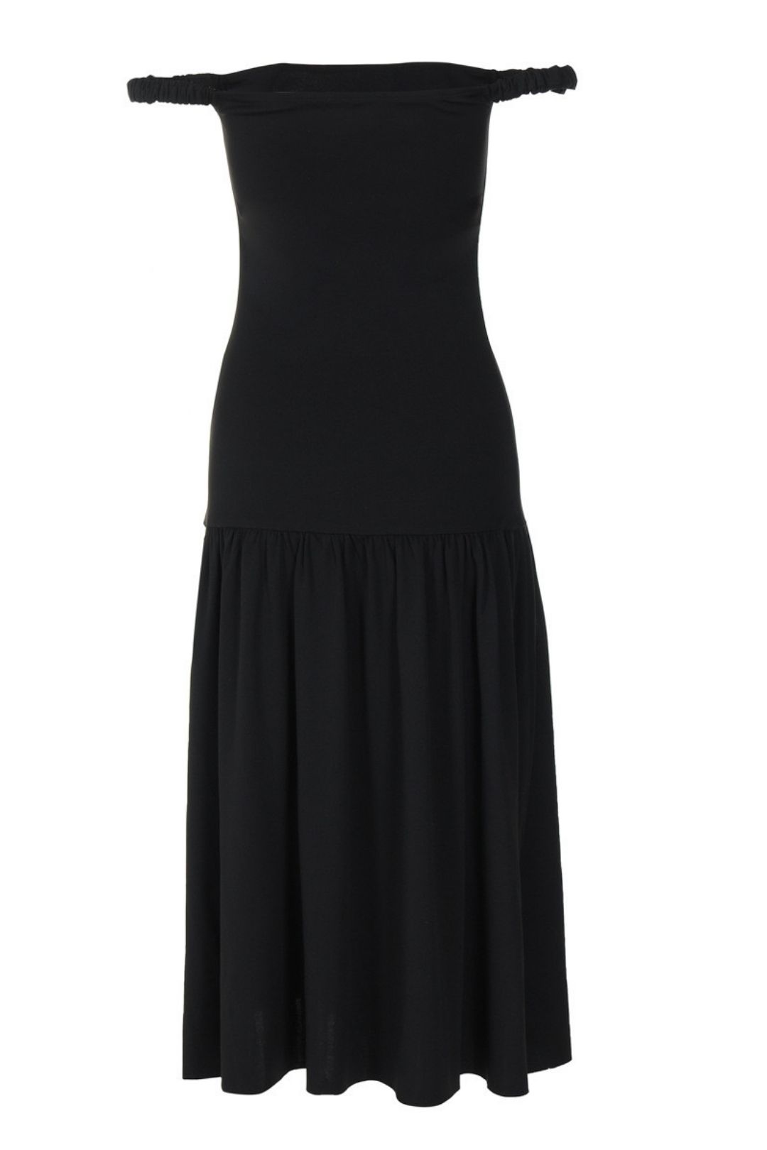 New Solid Color Fashion One-shoulder Tube Top Waist Slim Dress Dress