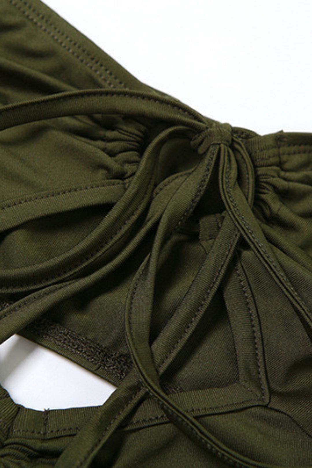 Sexy Hollow Tube Top Strappy Vest Pleated High Waist Hip Skirt Suit