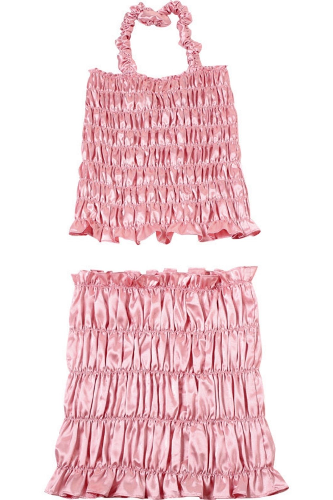 Personalized Pleated Halterneck Camisole Sexy Slim Fit Hip-hugging Short Skirt Suit