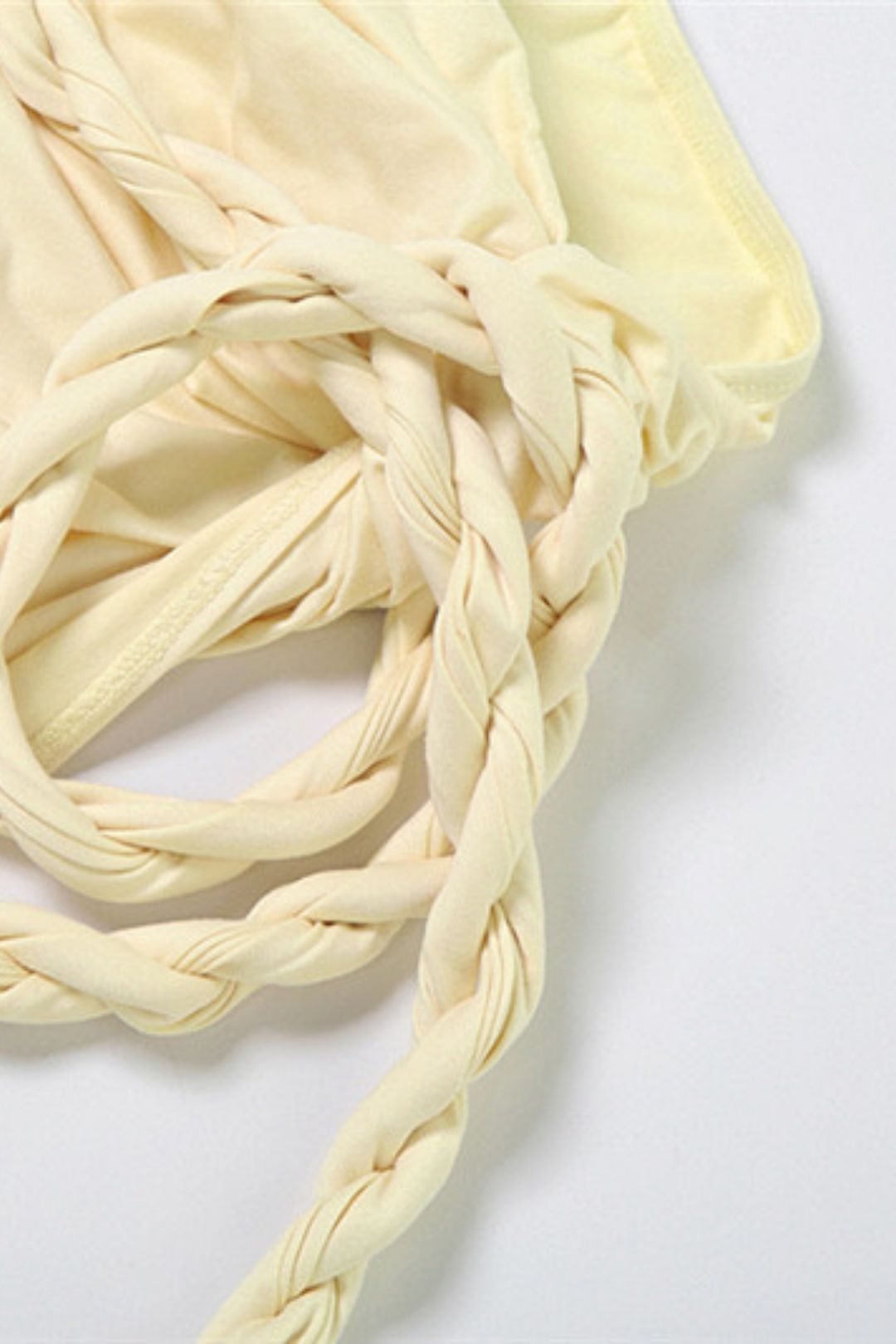 Sexy Strappy Tube Top Solid Color Sleeves High Slit Skirt Three-piece Set