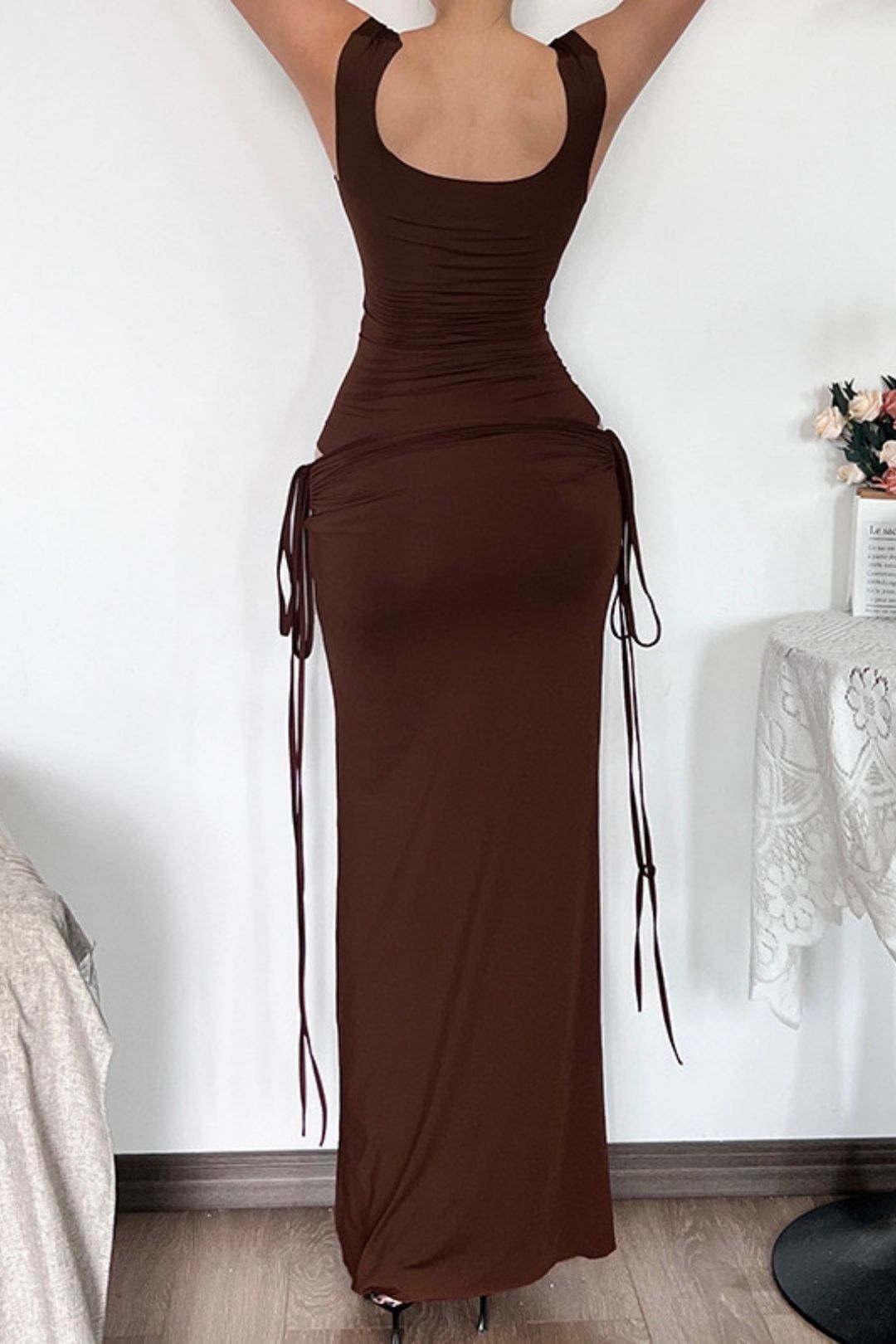 One-piece Collar Slim Jumpsuit Strappy Hip Skirt Suit