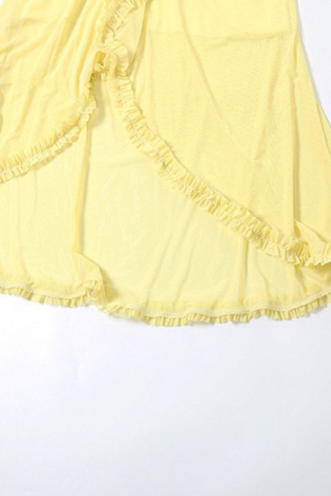 Backless Mesh Suspender Long Skirt Solid Color Slim Dress