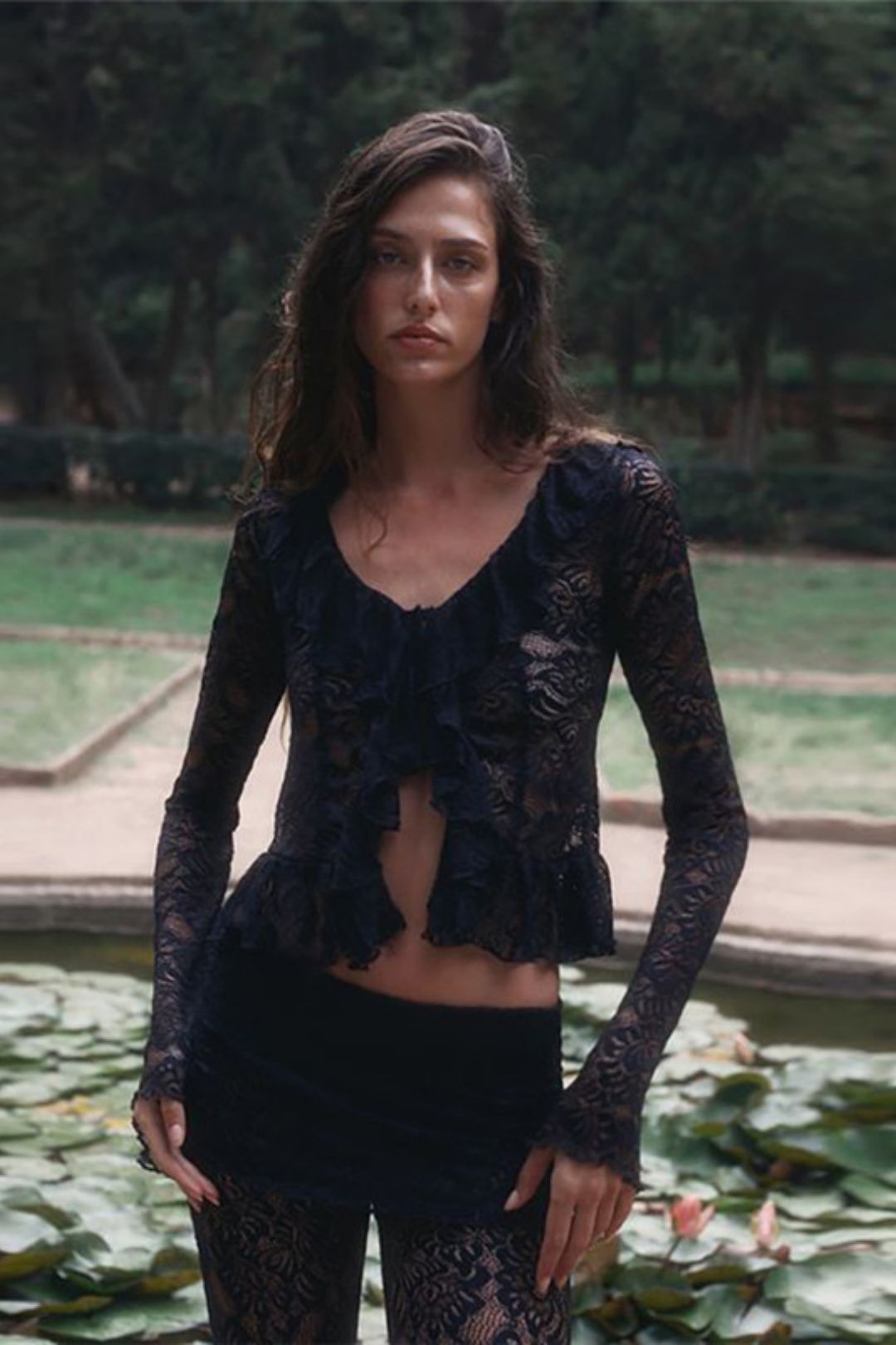 Sexy Hollow Slim Long-sleeved Casual Suit
