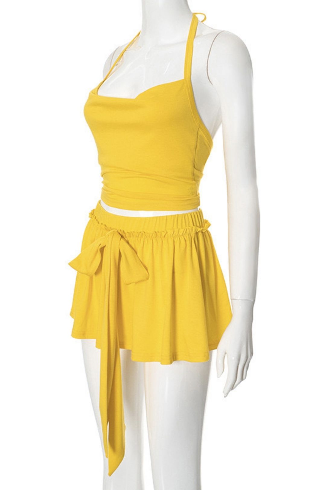 Neck Lace Streamer Skirt Two-piece Top Skirt