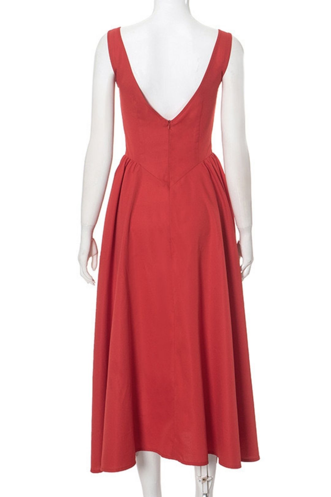 Temperament One-line Collar Waist Slimming Dress  New Woven Simple Long Skirt