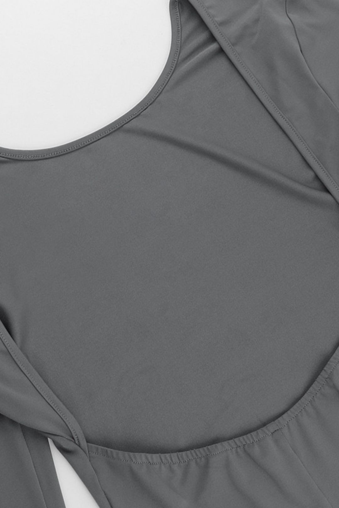 European And American Style Slim Backless Long-sleeved Shorts Basic Jumpsuit