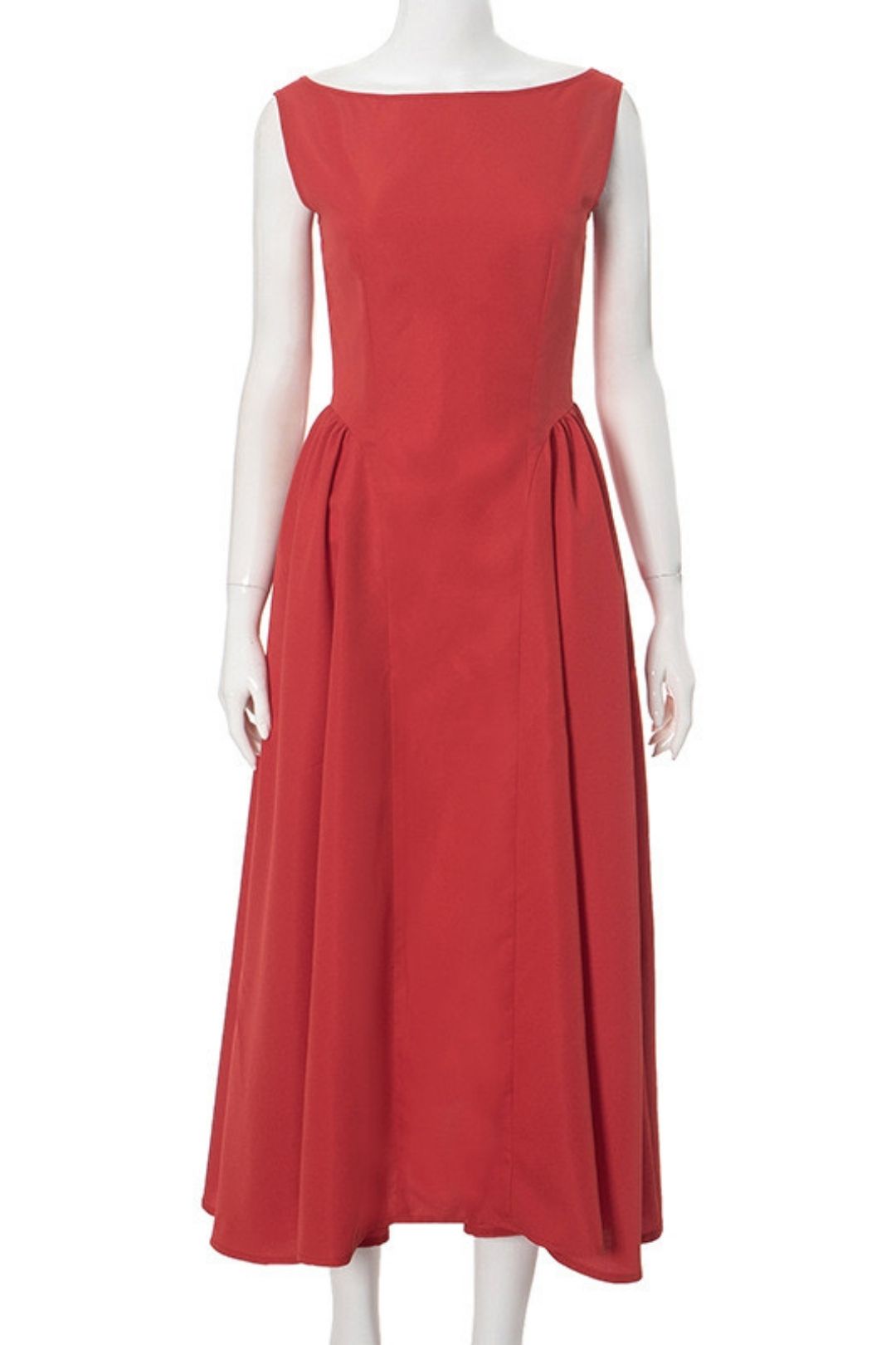 Temperament One-line Collar Waist Slimming Dress Women's 2024 New Woven Simple Long Skirt