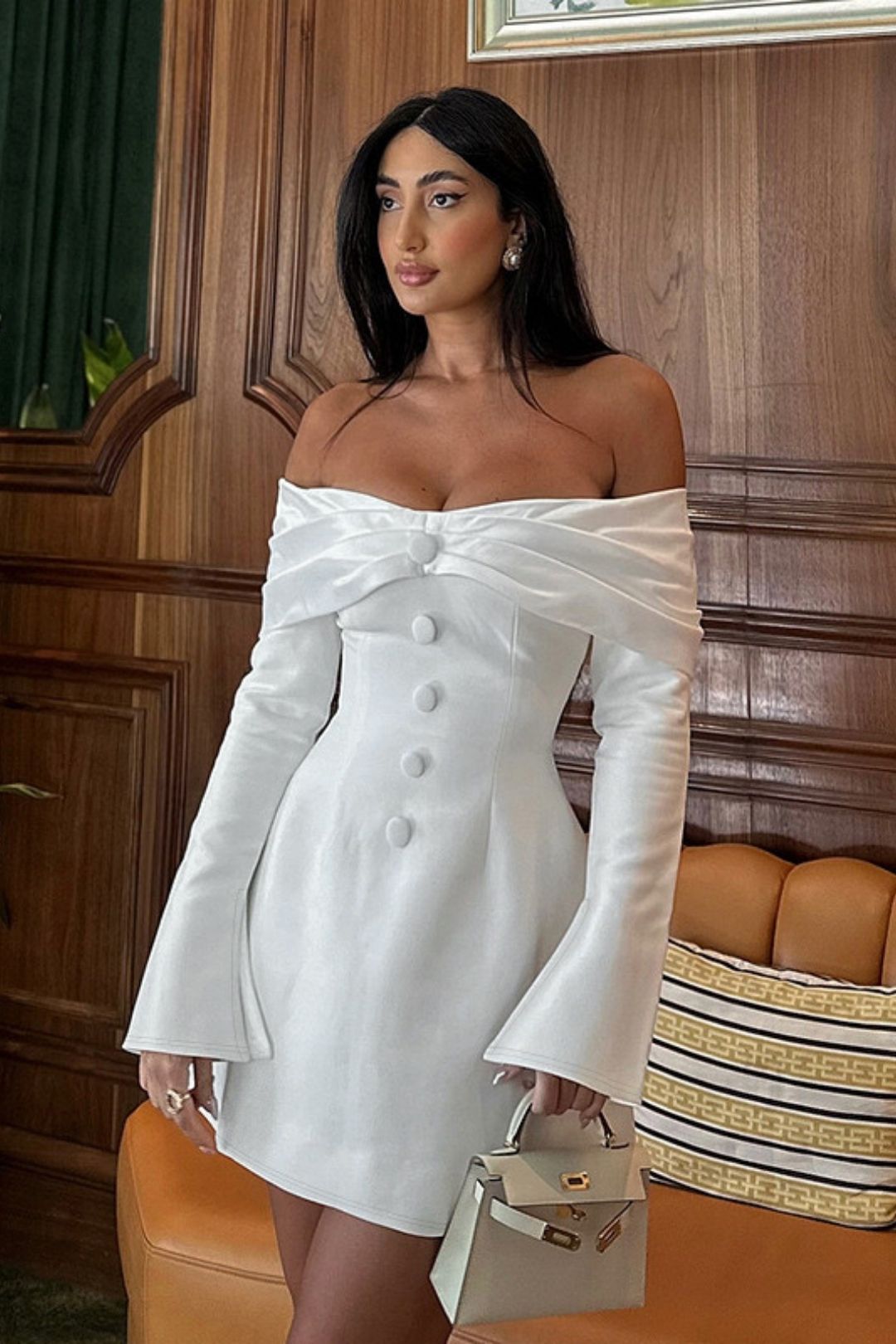 Hip-hugging Short Skirt European And American Style Sexy Slim One-shoulder Dress
