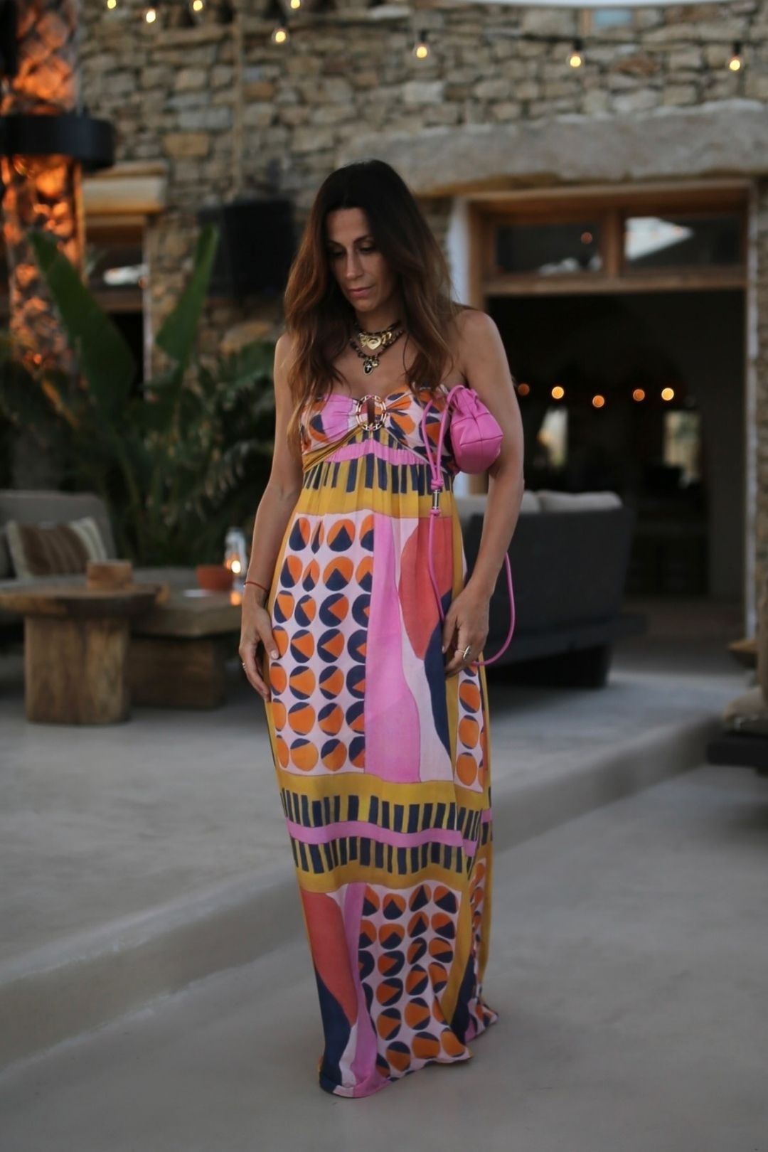 Hot-selling Sexy Printed Tube Top Dress