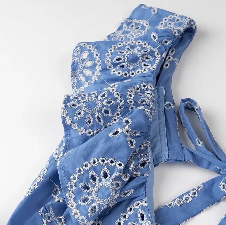 Hot-selling Heavy-duty Embroidered Layered Decorative Midi Dress