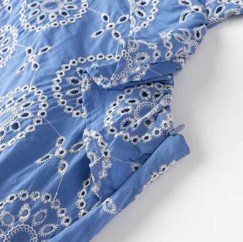 Hot-selling Heavy-duty Embroidered Layered Decorative Midi Dress