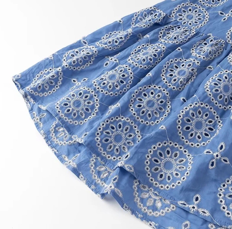 Hot-selling Heavy-duty Embroidered Layered Decorative Midi Dress