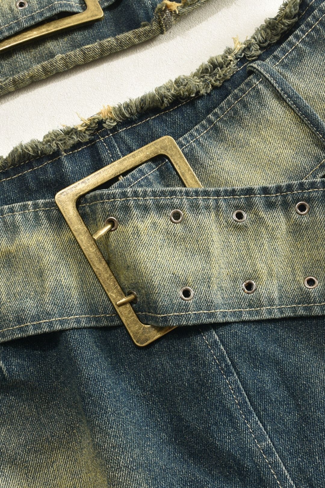 Contrast Color Belt Tassel Wrapped Chest Sexy Hot Girl Skirt Suit