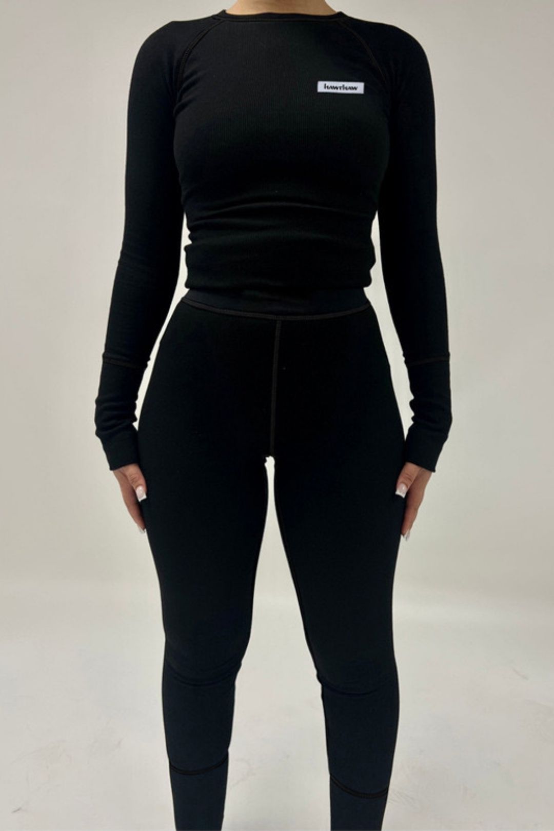 Long-sleeved Tops Sports Yoga Pants Set Wholesale