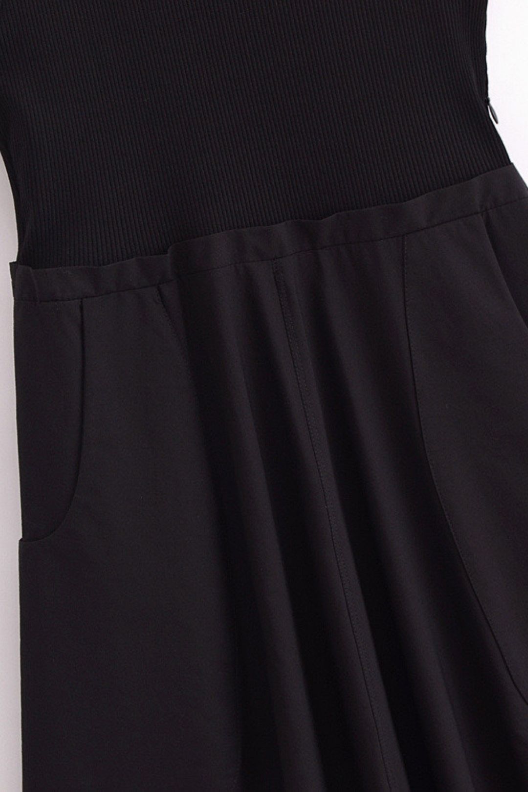 Fashion Pocket Stitching Midi Dress