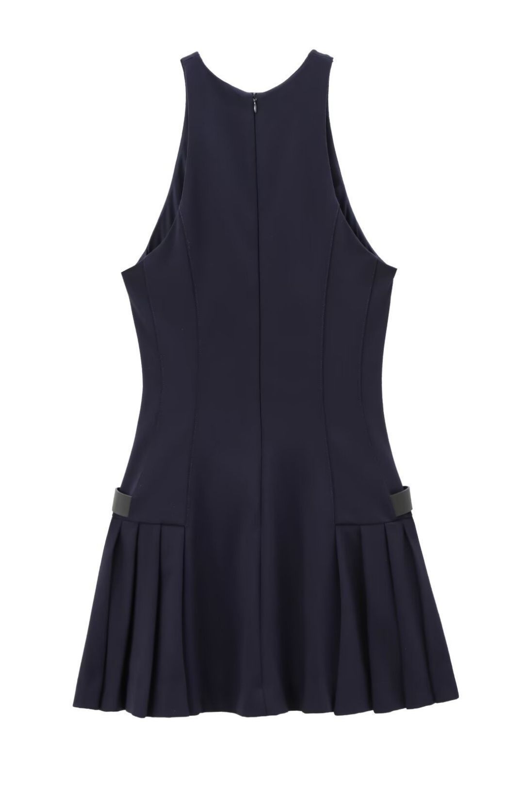 Slim Mini Dress With Straps On Both Sides