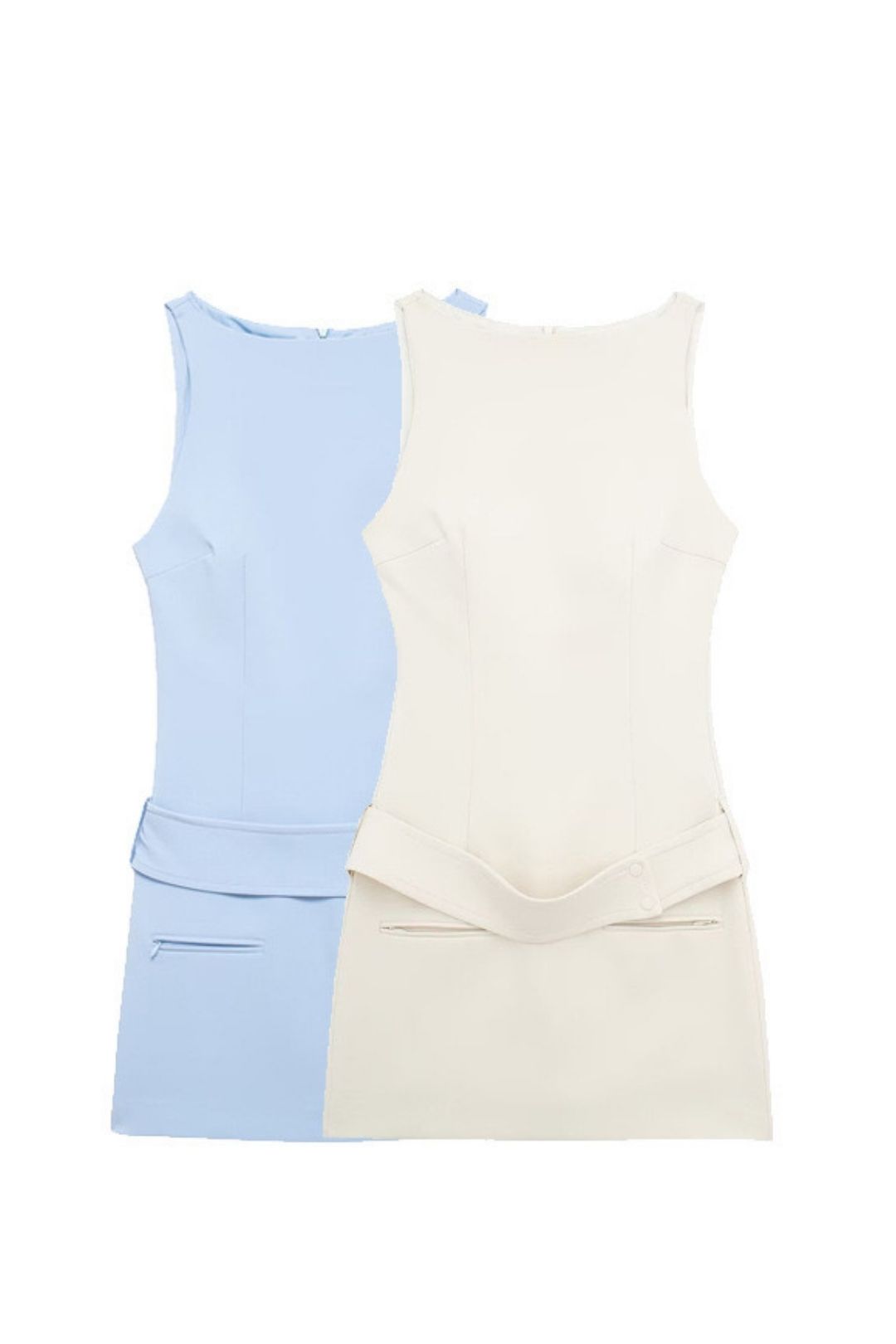 Fashion With Belt Slim Short Dress