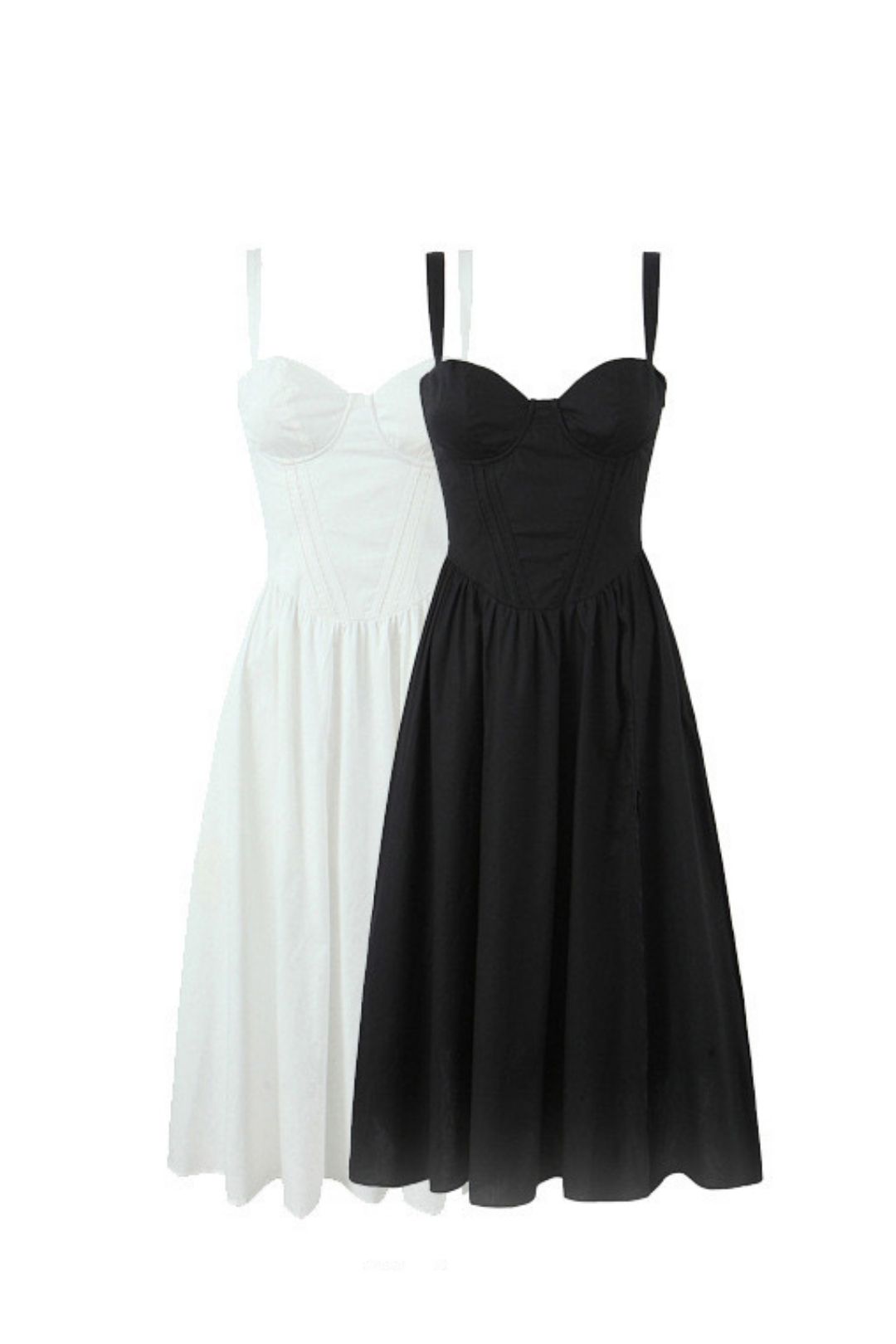 Three-dimensional Steel Ring Waist Casual Mid-length Sun Skirt Dress