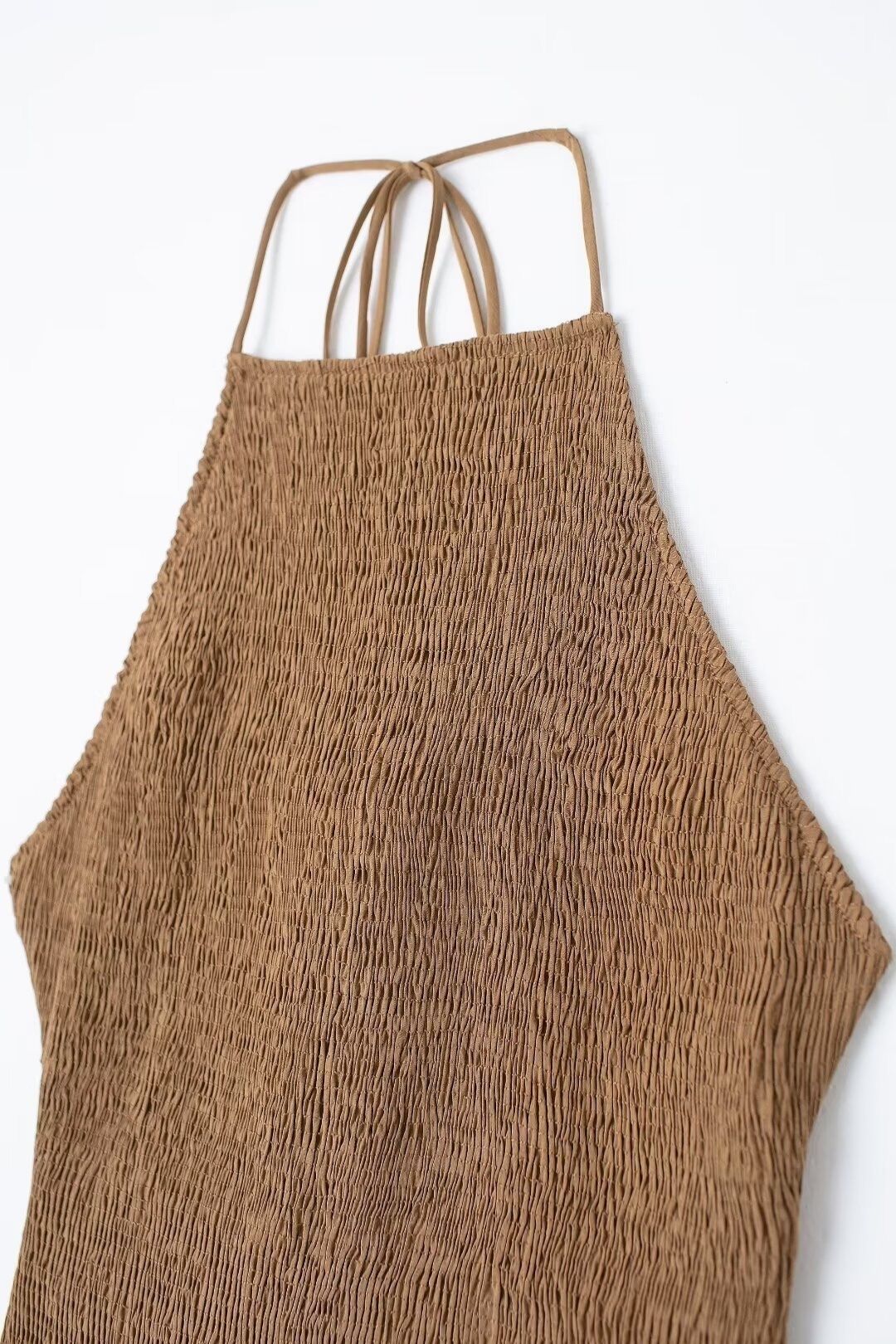 Backless Halter Neck Drape Sleeveless Dress