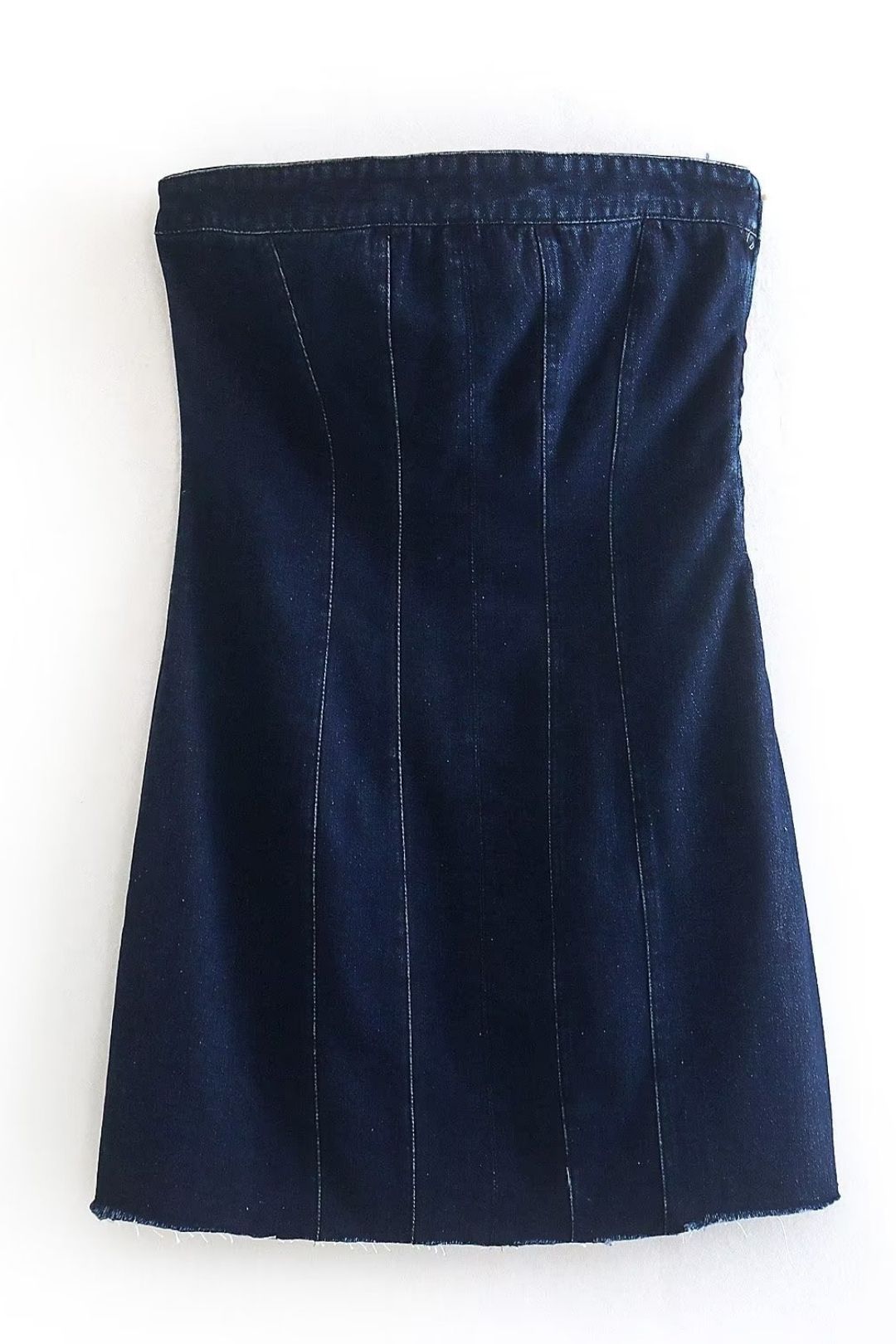 Strapless Denim Corset-style Short Dress
