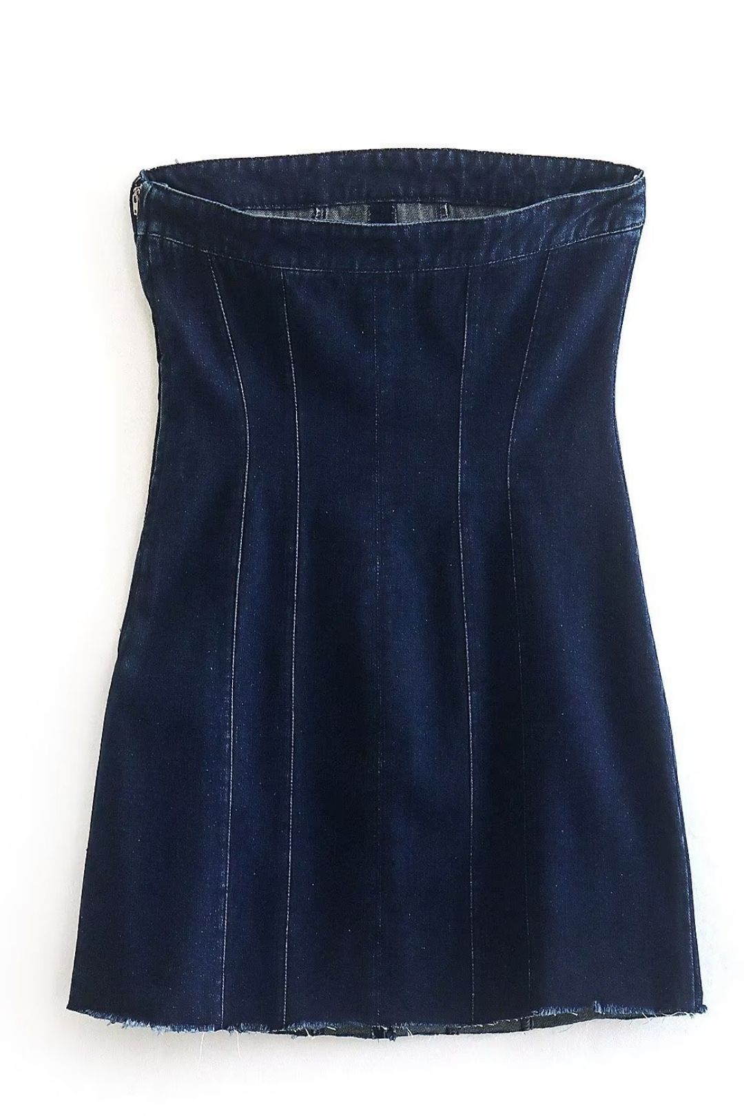 Strapless Denim Corset-style Short Dress