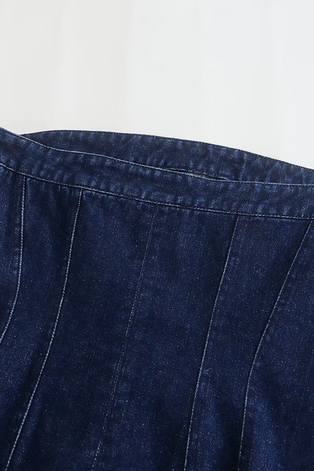 Strapless Denim Corset-style Short Dress