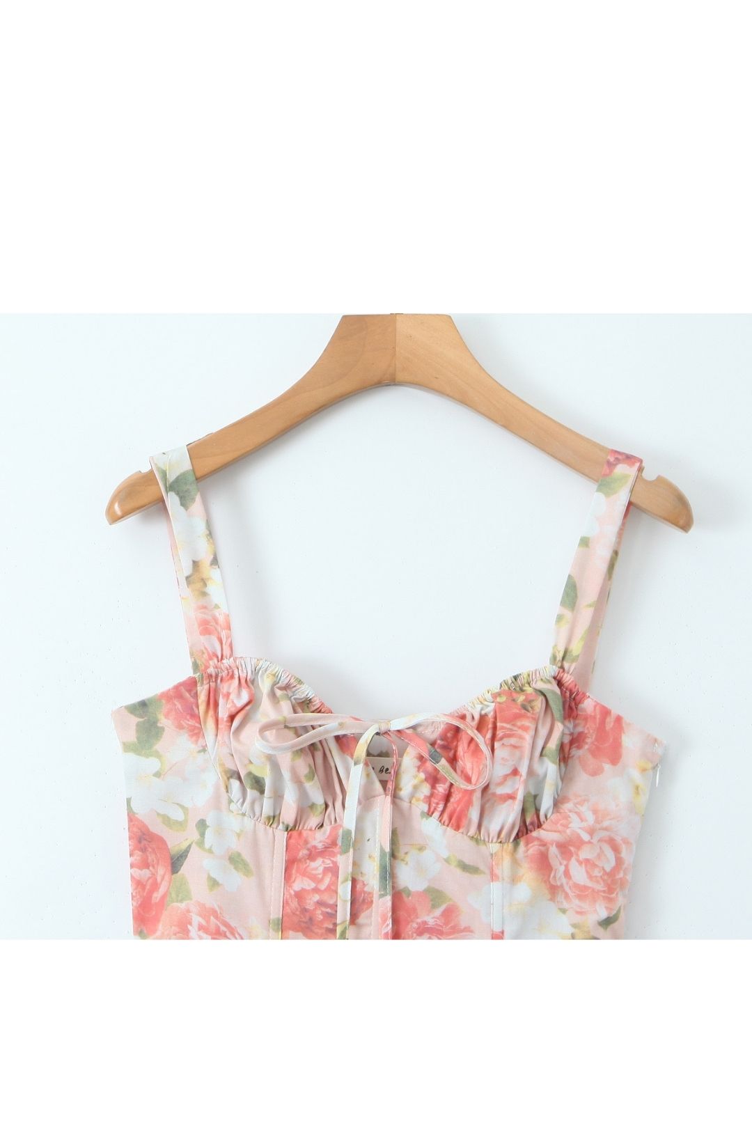 Cotton Printed Lace Loose Mid-length Suspender Dress