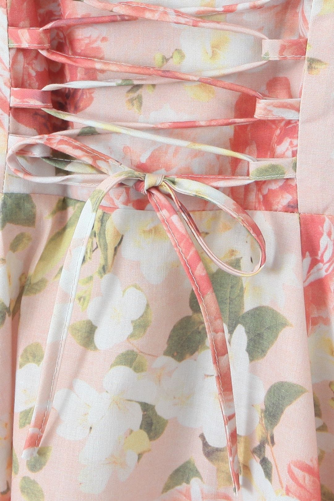 Cotton Printed Lace Loose Mid-length Suspender Dress