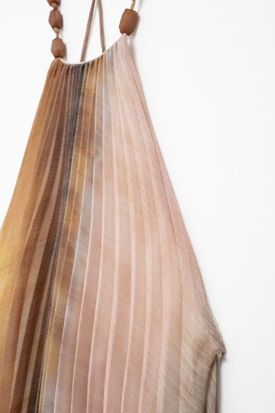 Tie-dye Halter Neck Pleated Halter Dress