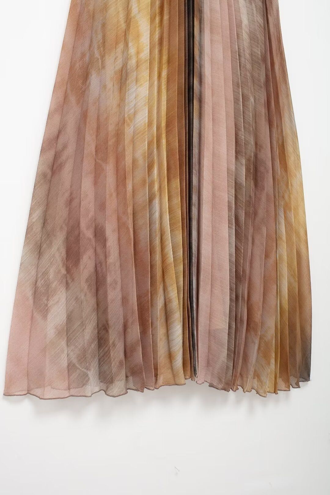 Tie-dye Halter Neck Pleated Halter Dress