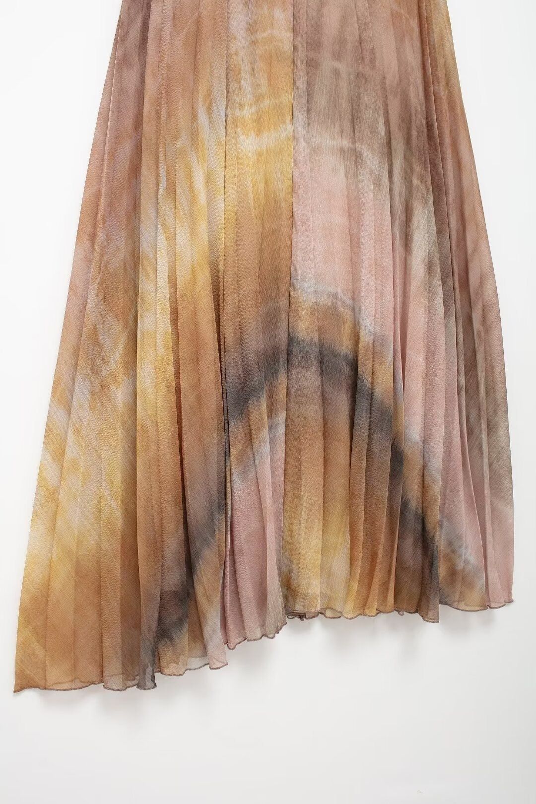 Tie-dye Halter Neck Pleated Halter Dress