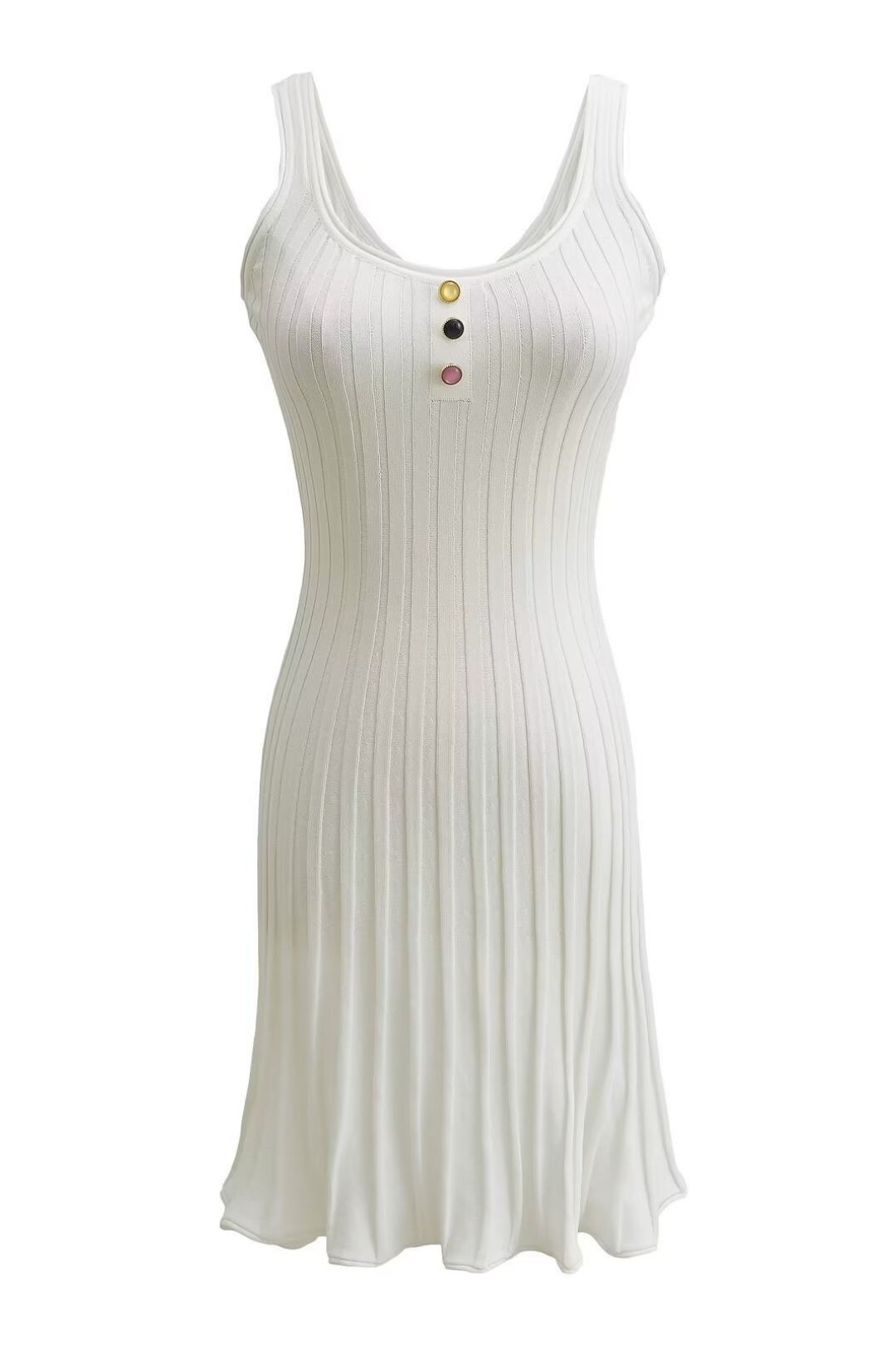 Short-sleeved Knitted Crimped High-elastic Smart Umbrella Sling Dress