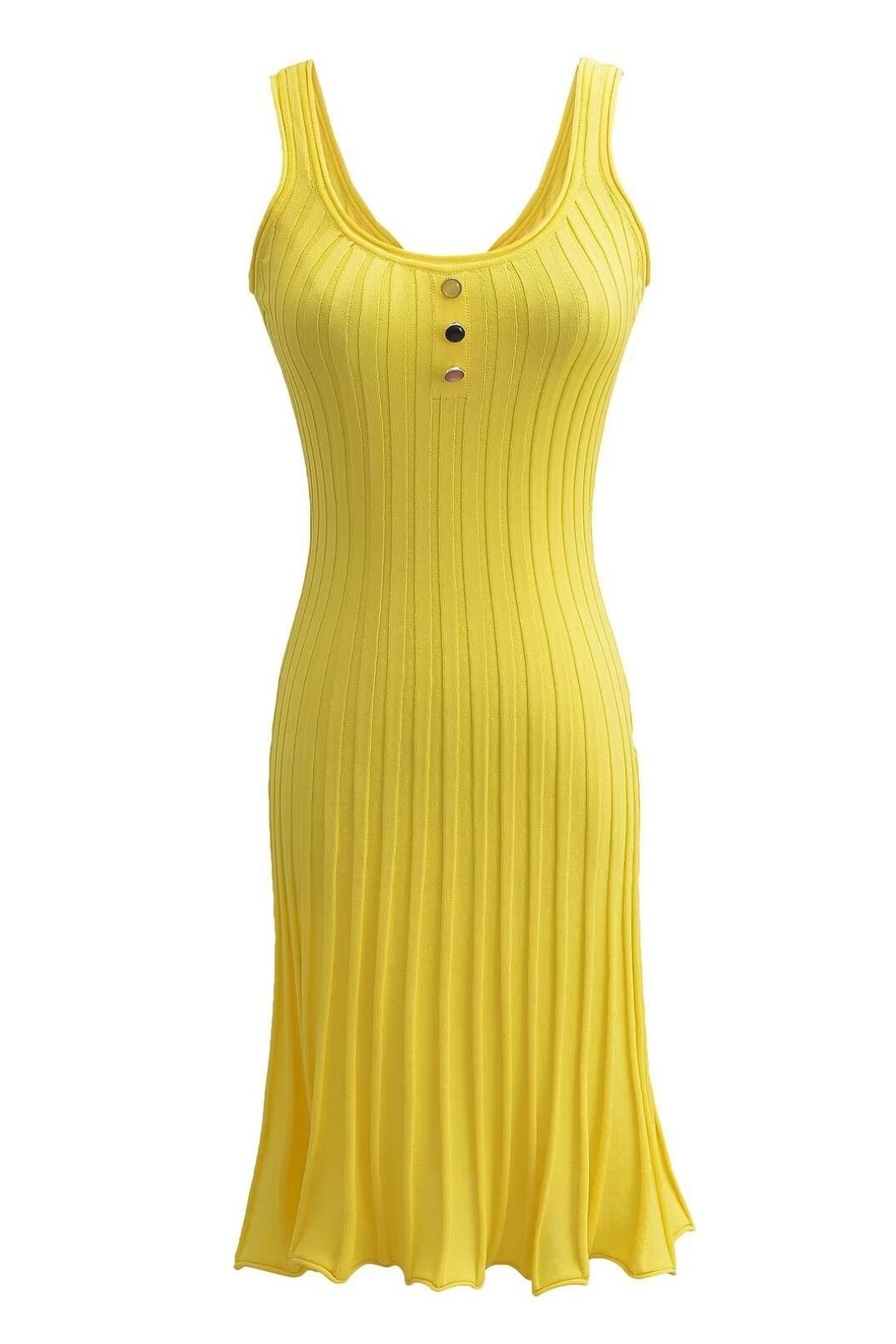 Short-sleeved Knitted Crimped High-elastic Smart Umbrella Sling Dress