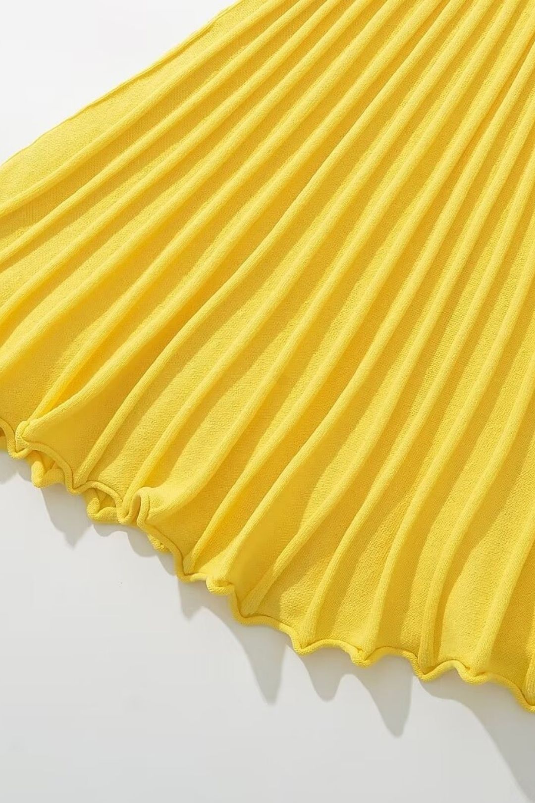 Short-sleeved Knitted Crimped High-elastic Smart Umbrella Sling Dress