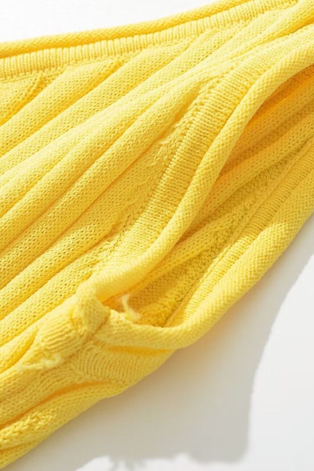 Short-sleeved Knitted Crimped High-elastic Smart Umbrella Sling Dress