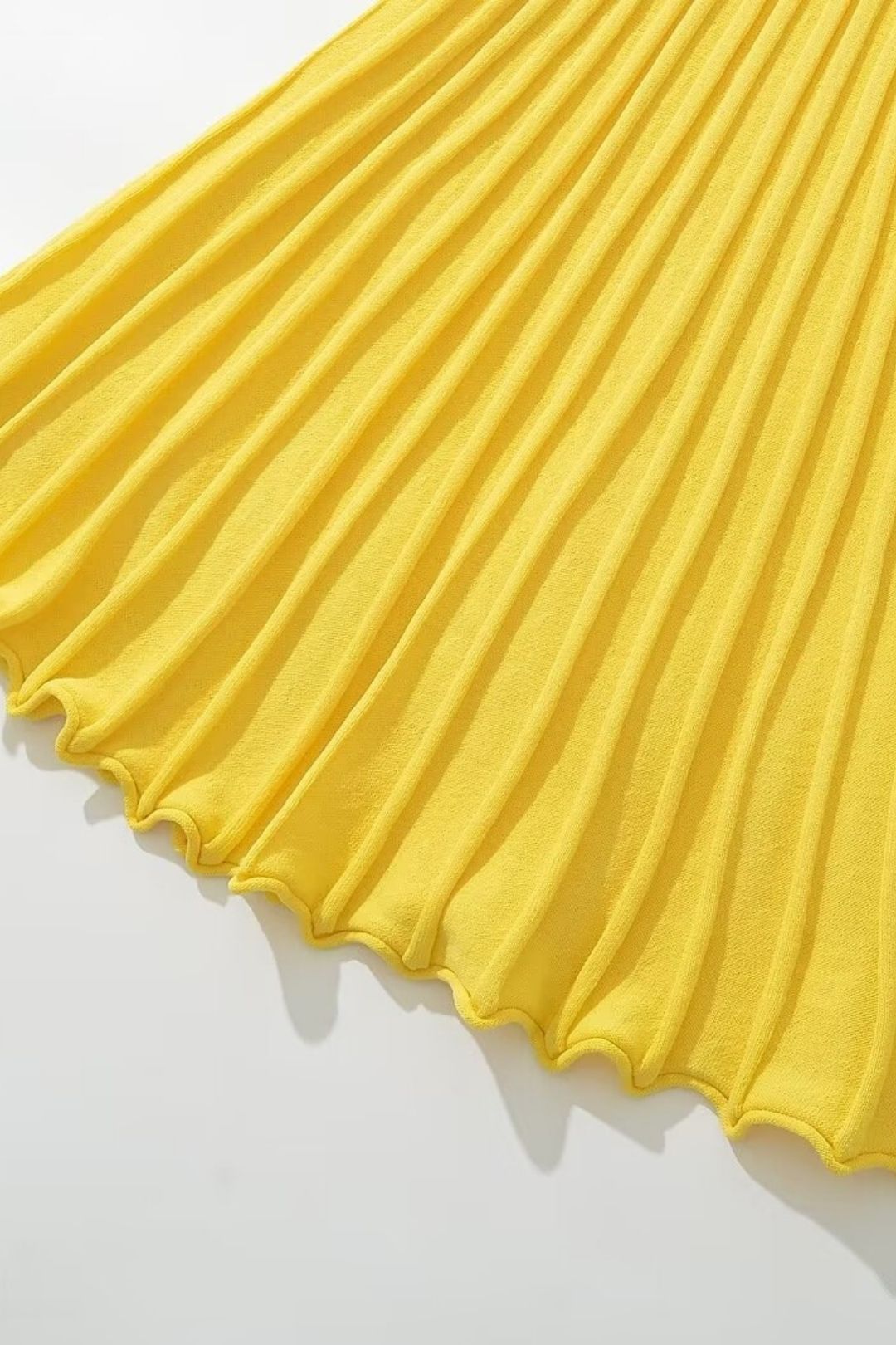 Short-sleeved Knitted Crimped High-elastic Smart Umbrella Sling Dress