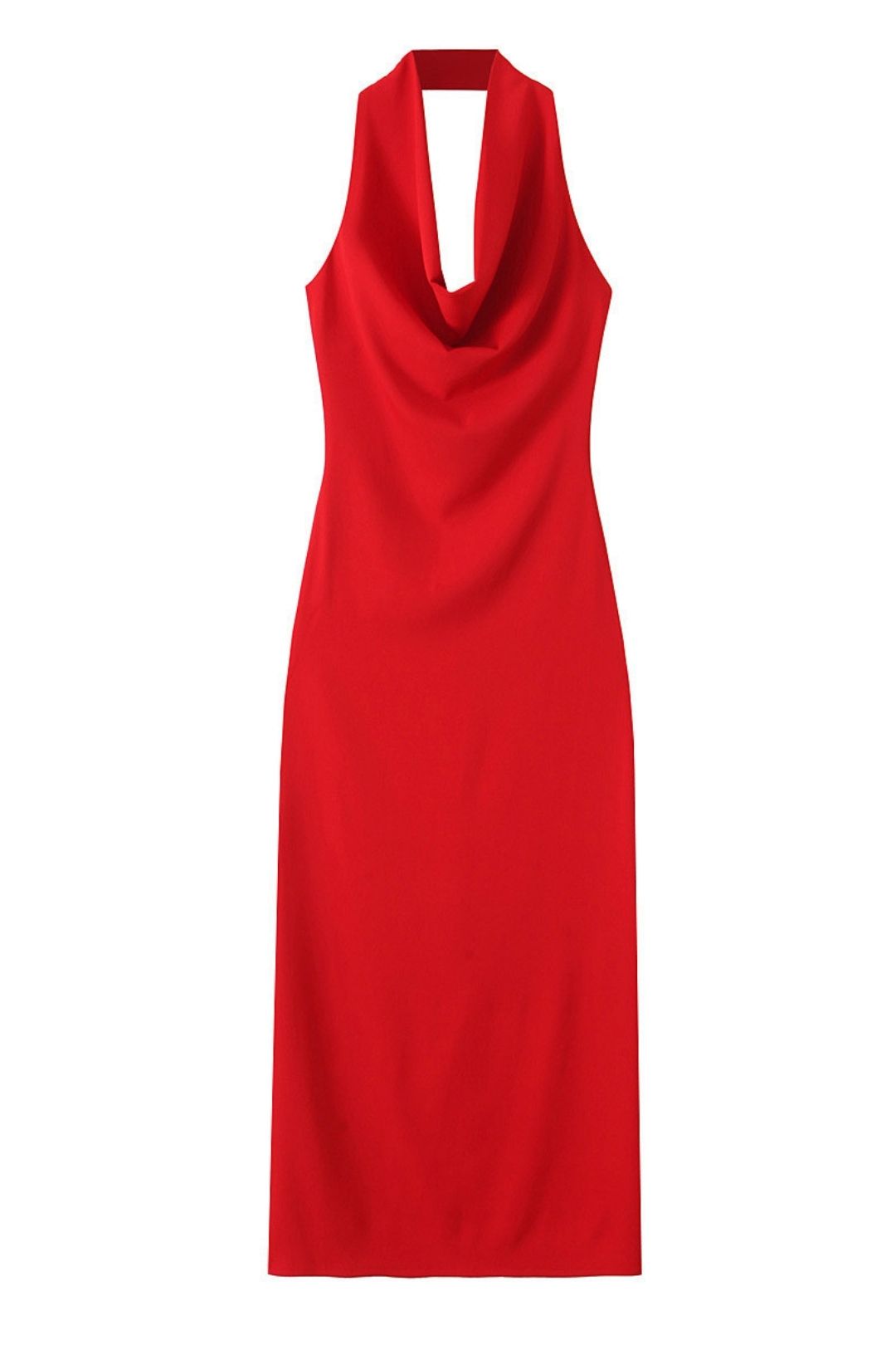 Halter Neck Sleeveless Long Midi Dress