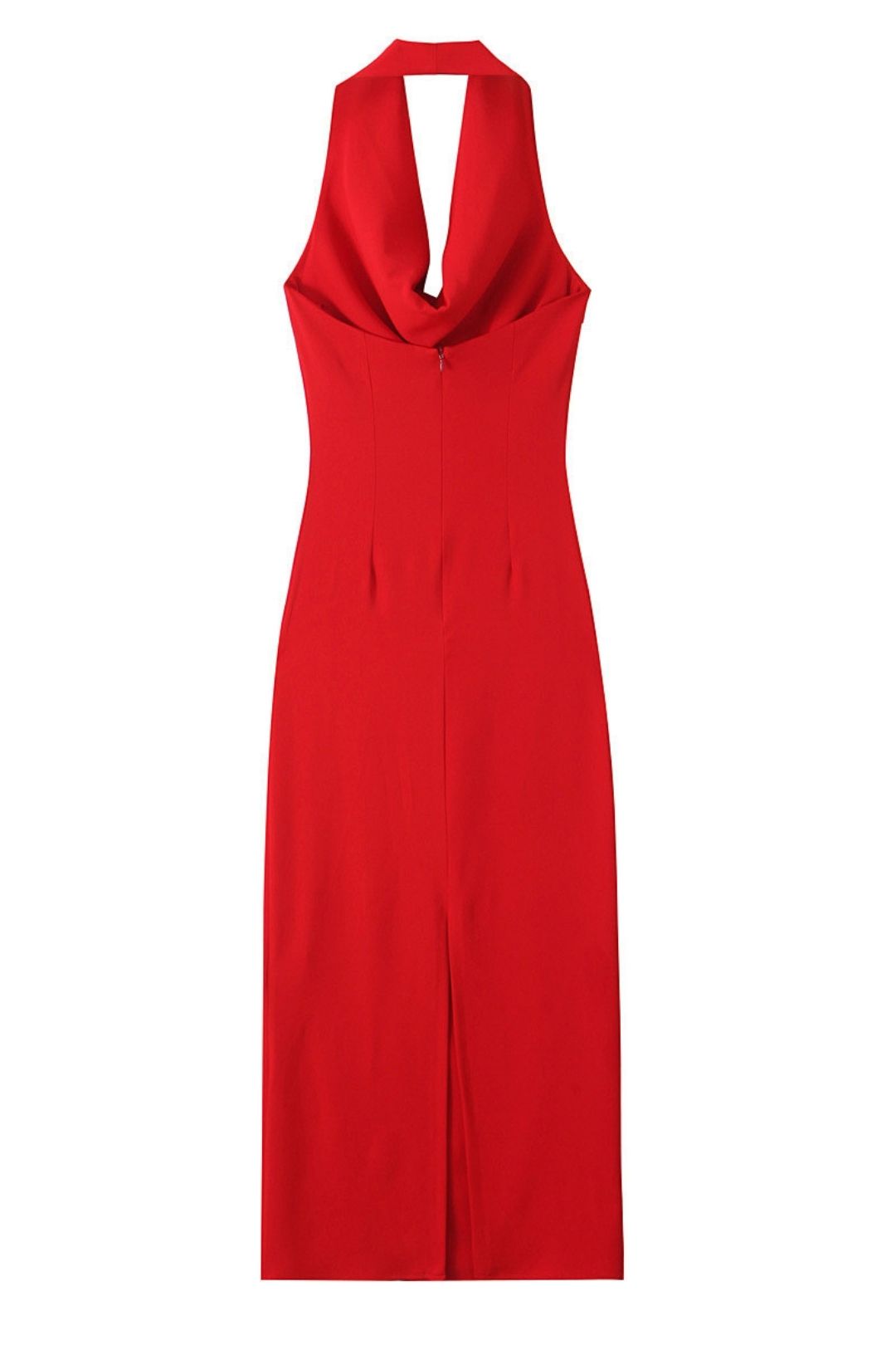 Halter Neck Sleeveless Long Midi Dress