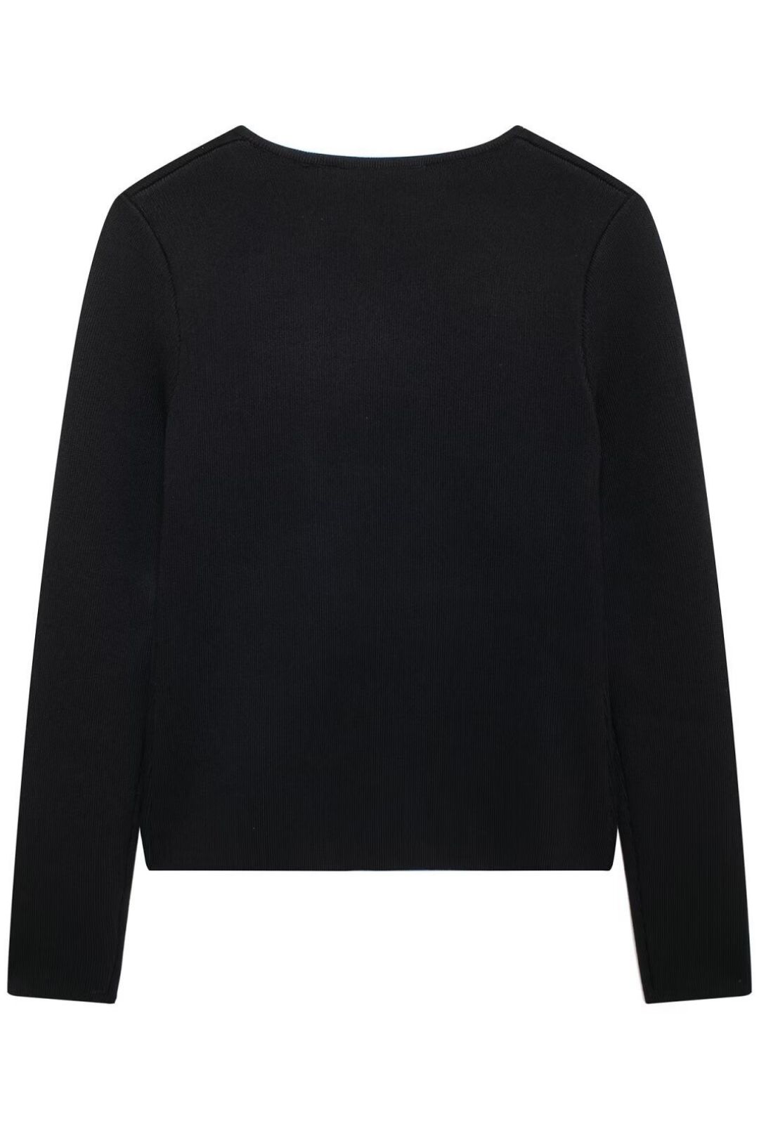 Asymmetric V-neck Long-sleeved Slim Knit Jacket