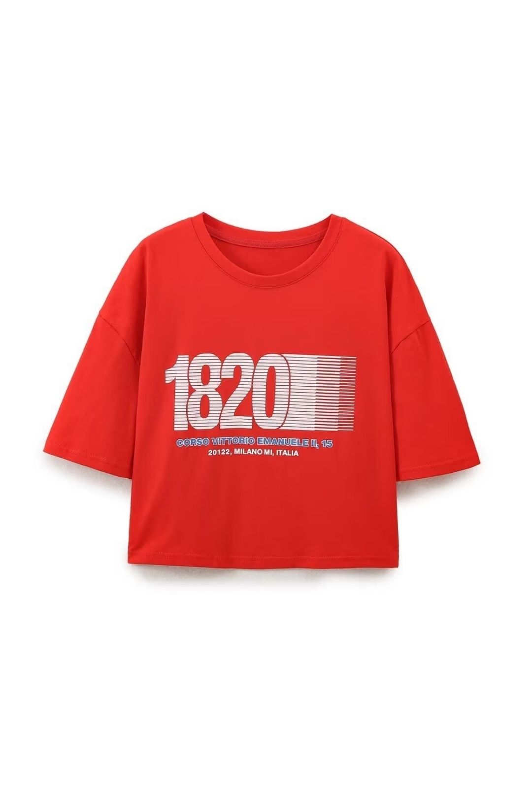 New Style French Simple And Versatile Loose Printing Short T-shirt