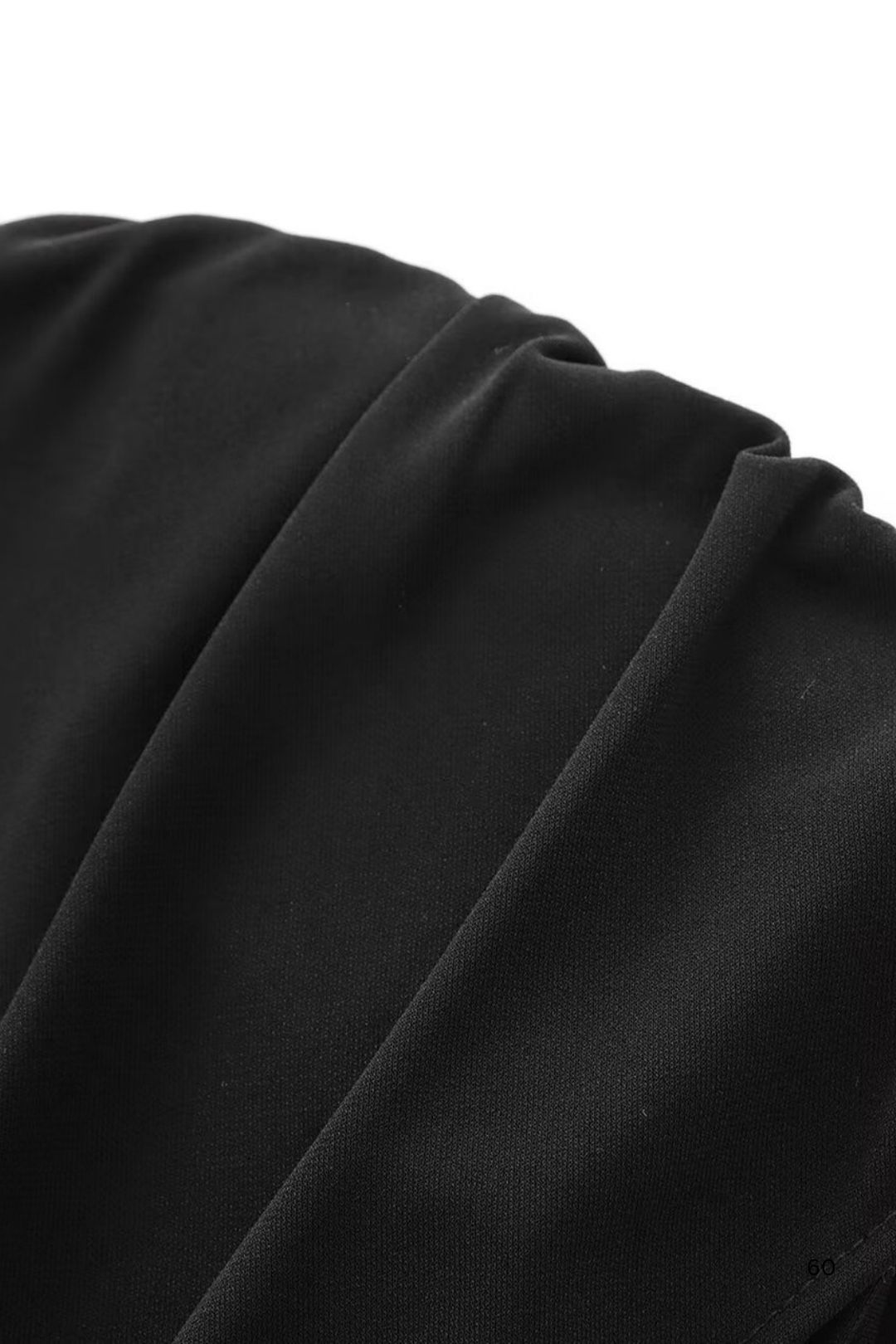 Open Design Pleated Dress With Shoulder Pads